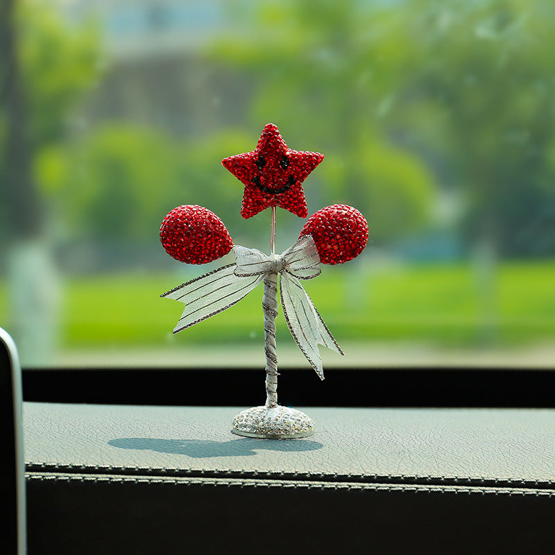 Wholesale Soft Pottery Inlaid with Diamond Car Ornaments Confession Balloon